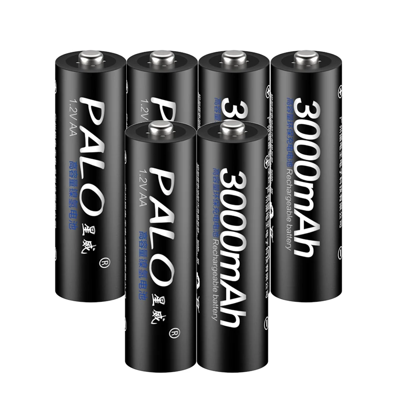 PALO 6 шт. 2a 1,2 V батареи Ni-MH предварительно заряженные 3000mah AA аккумуляторные батареи для игрушек/камеры для Бразилии