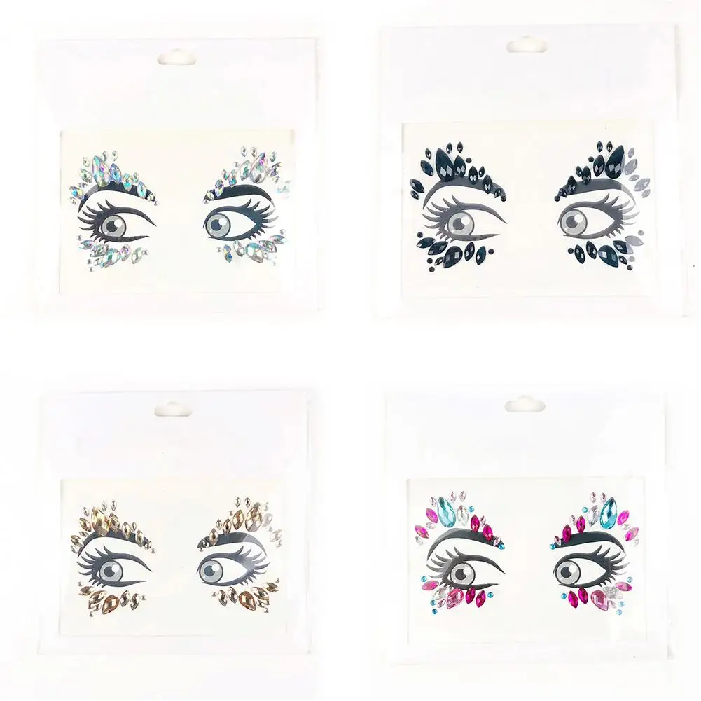 Музыкальный фестиваль лицо Алмазная наклейка зеленый полимерный бровей