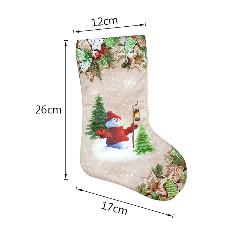 1cp 12x6x27cm Рождественские чулки, носки, кошка, собака, лось, Navidad, год, мешок для конфет Рождество, украшения, рождественские елки, вечерние подарочные сумки для детей - Цвет: 1cp 12x6x27cm