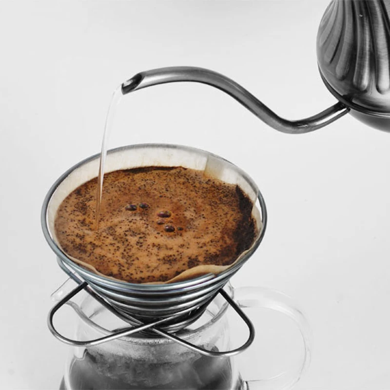 

2021 Stainless Steel Coffee Filter Coffee Dripper Paperless Permanent Pour over Coffee Maker Reusable Coffee Filter Baskets