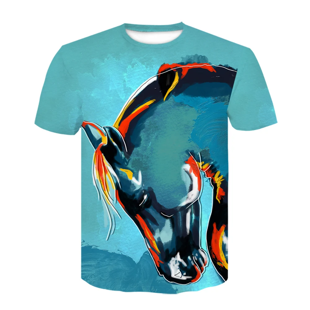 Футболка с изображением животных лошадей мужская и женская футболка 3d принтом