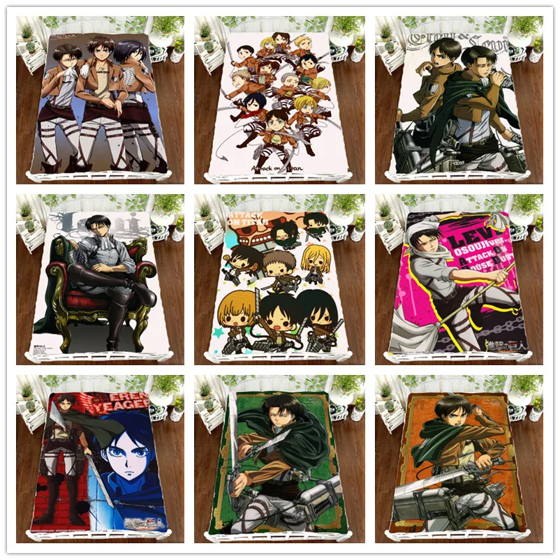 

Anime Manga Shingeki no Kyojin Attack on Titan Bed Sheet 150*200cm Bedsheet