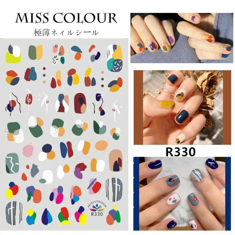 

Rainbow Cherry Nail Art Sticker Applique Fruit Painted Abstract Nail Tattoo Nail Film Tool Applique Transfer Slider 3d Charms