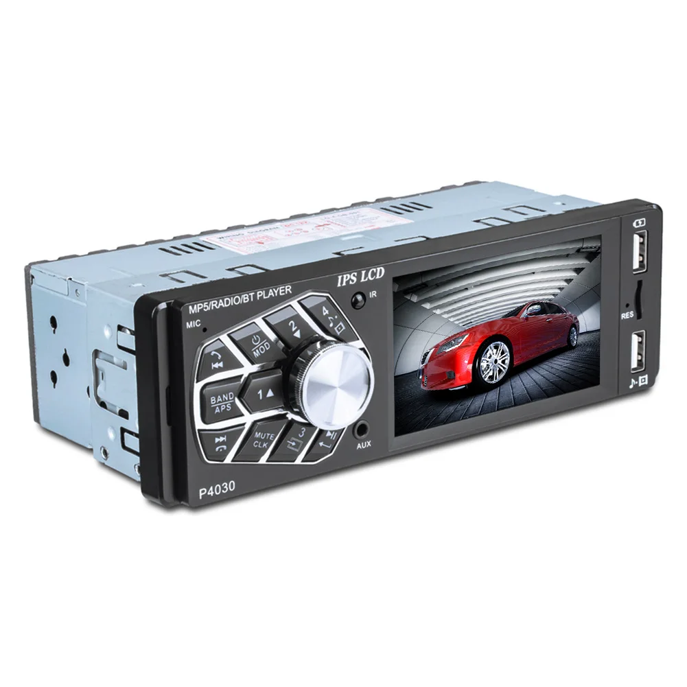 

P4030 1-DIN автомобильная стереосистема 3,8 дюймов IPS дисплей Bluetooth-совместимый USB TF AUX радиоприемник автомобильный MP5 видео аудио плеер Поддержка