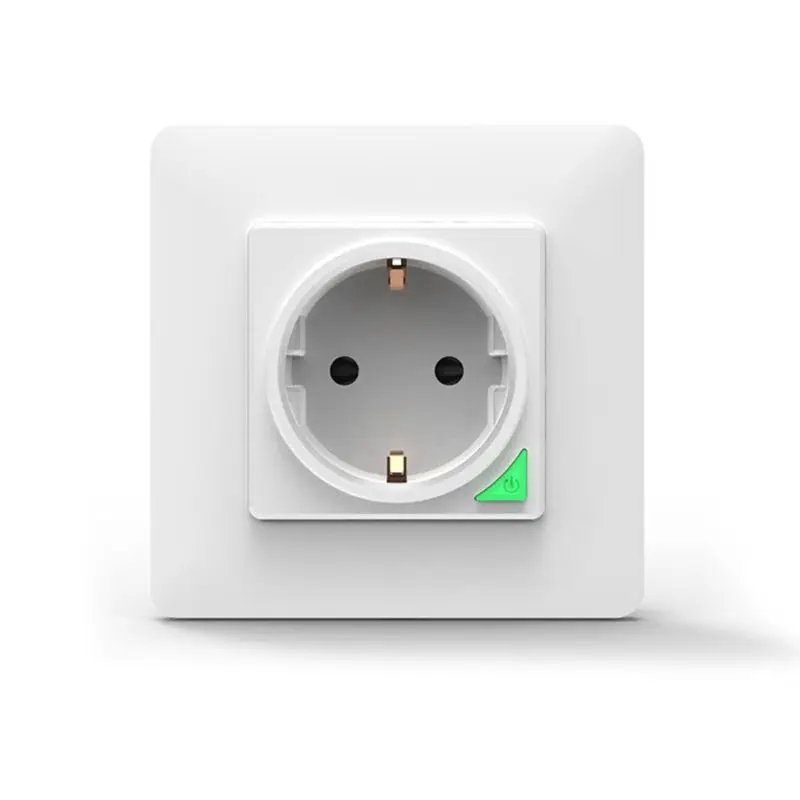 

Smart WiFi Wall Socket Intelligent Remote Control EU 16A Wall Outlet Hands-free Voice Control Scheduled Timing Sett Power Plug