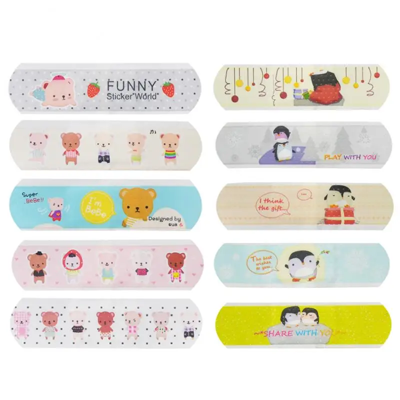 100 шт разные узоры повязки стильная футболка с изображением персонажей видеоигр лейкопластырь для детей