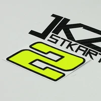decal vinyl die cut double layer number neon fluorescent yellow sticker for car motorcycle atv etc outdoor decoration
