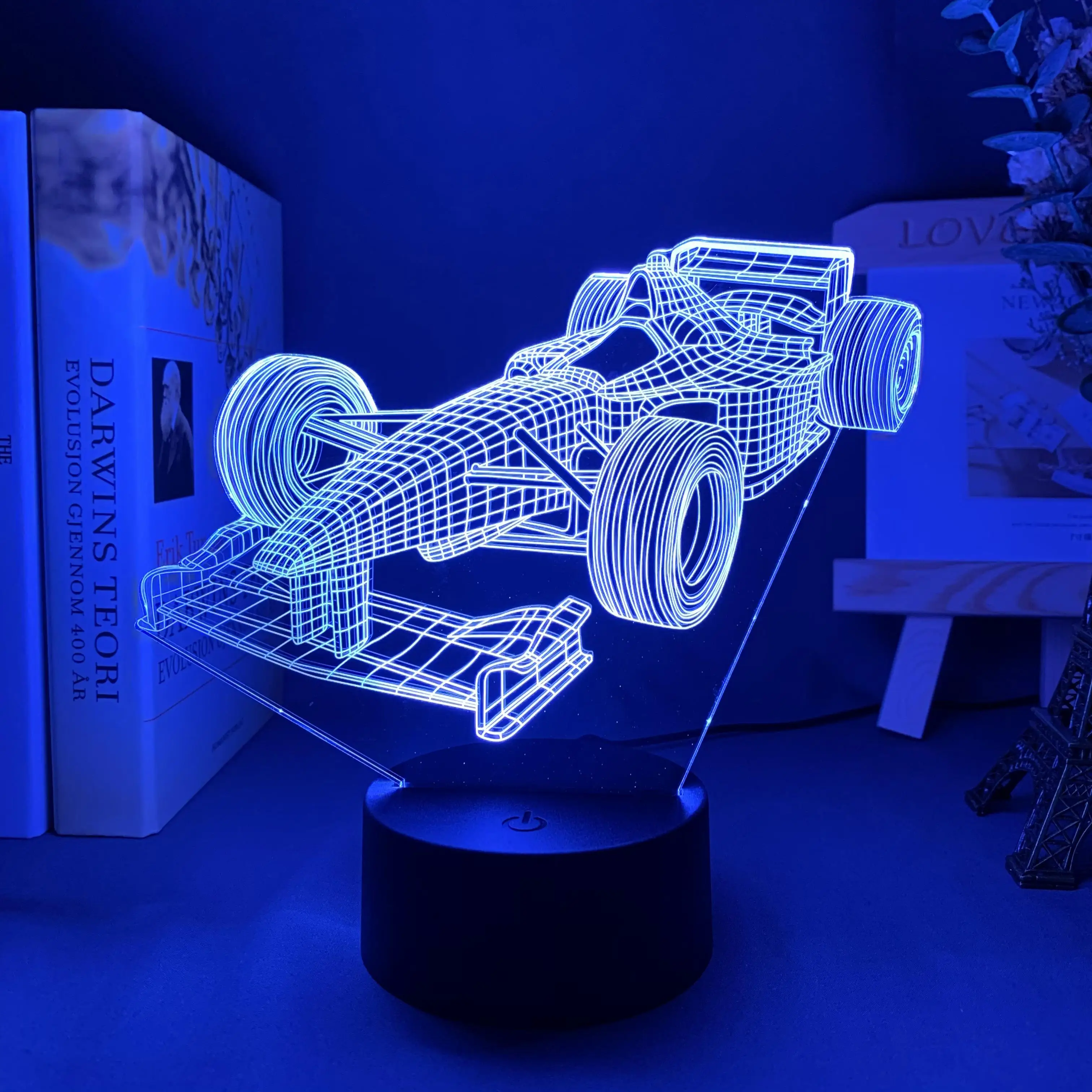 F1 формула 1 гоночный автомобиль 3D иллюзия светодиодный ночсветильник для детской