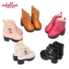 Аксессуары для кукол Adollya BJD, обувь 7 см, модные ботинки из искусственной кожи с высоким берцем, женская кожаная обувь для куклы, подходит для кукол 13