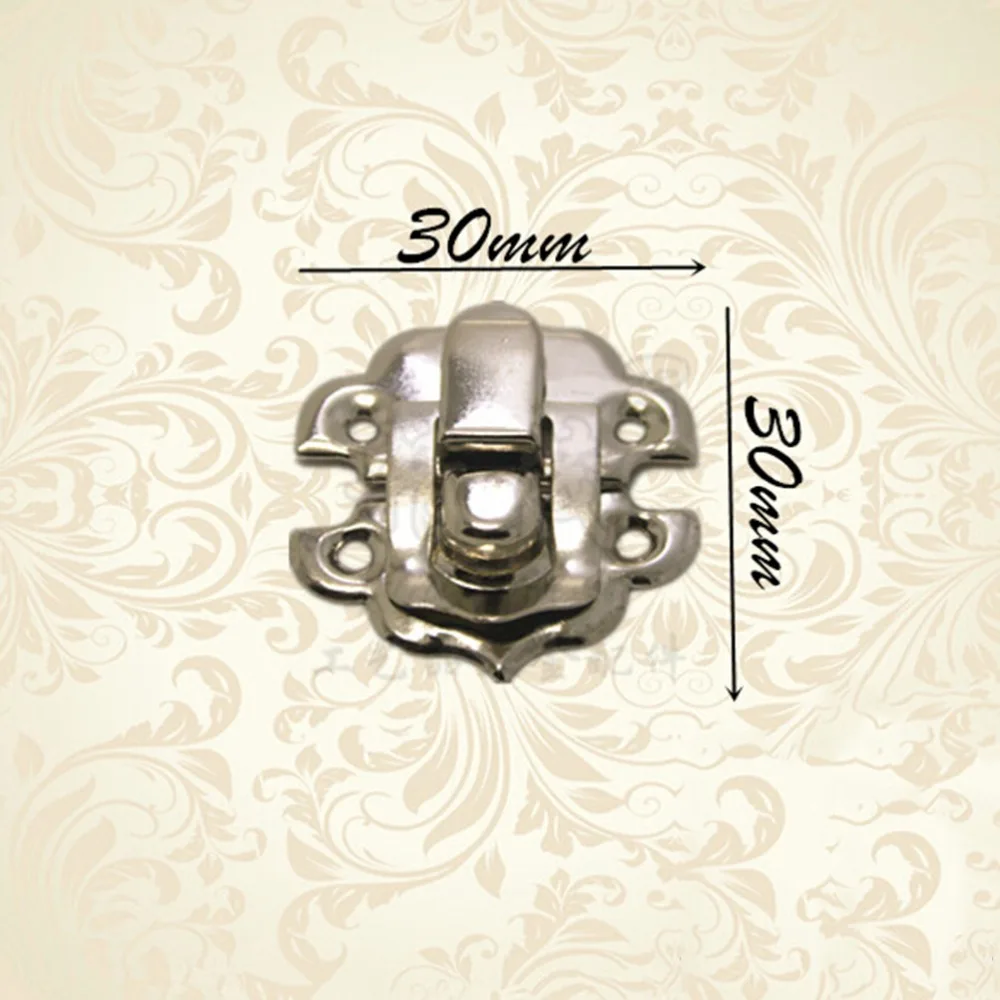

12pcs/lot Bronze Iron Latch Decorative Jewelry Gift Wine Wooden Box Suitcase Case Hasp Latch Hook 30x30MM