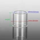 Измерительная стеклянная трубка, трубчатый стеклянный резервуар на заказ (Примечания, цветовая модель или внутренний диаметр, внешний диаметр, размеры высоты)