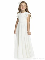 chiffon long floor length for weddings 2020 custom vestido infantil festa cheap first communion gown flower girls dresses