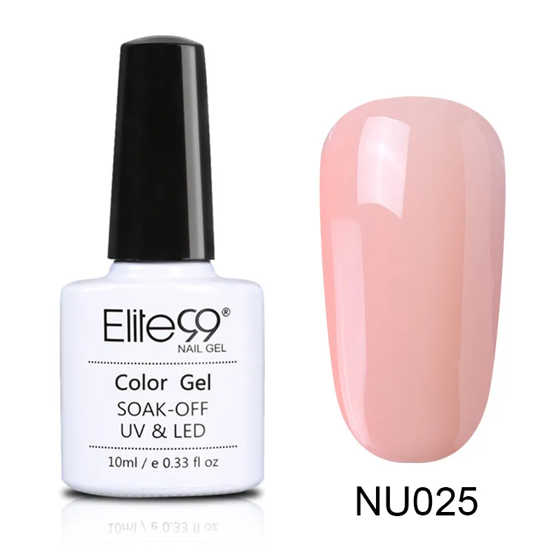 025 Elite99 10 мл Гель-лак телесного цвета Vernis Полупостоянный УФ-гель для ногтей гели для дизайна ногтей Эмаль лак для ногтей гель лак - Цвет: 025