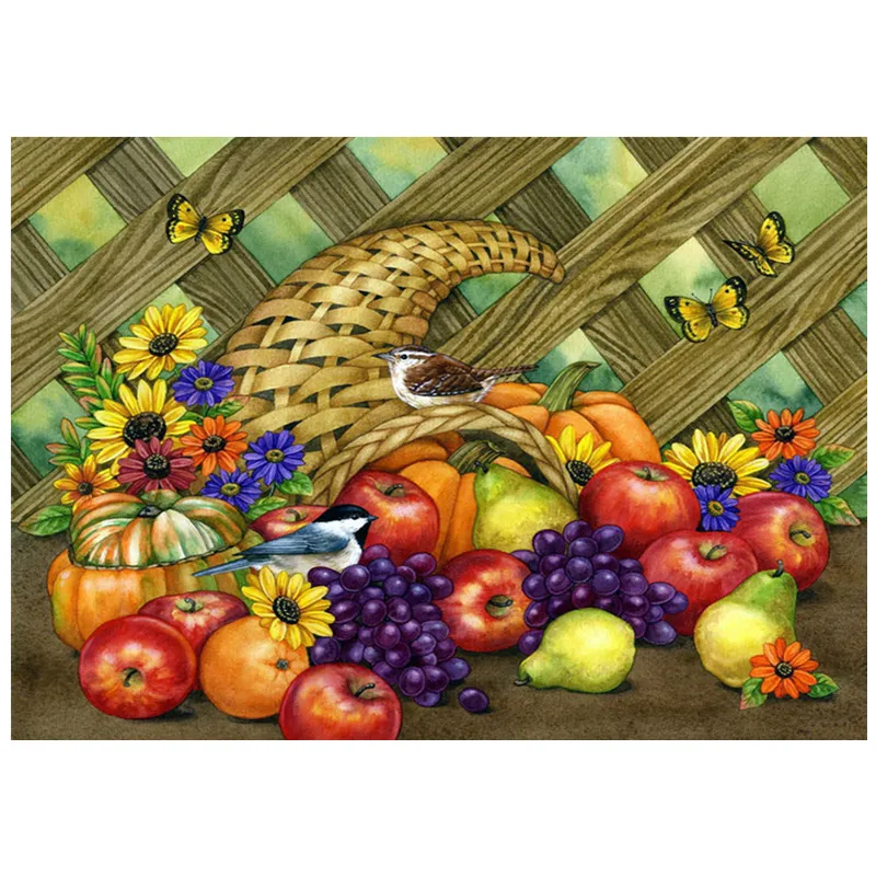 Алмазная живопись сделай сам овощи фрукты полный круг стразы 5D вышивка крестиком