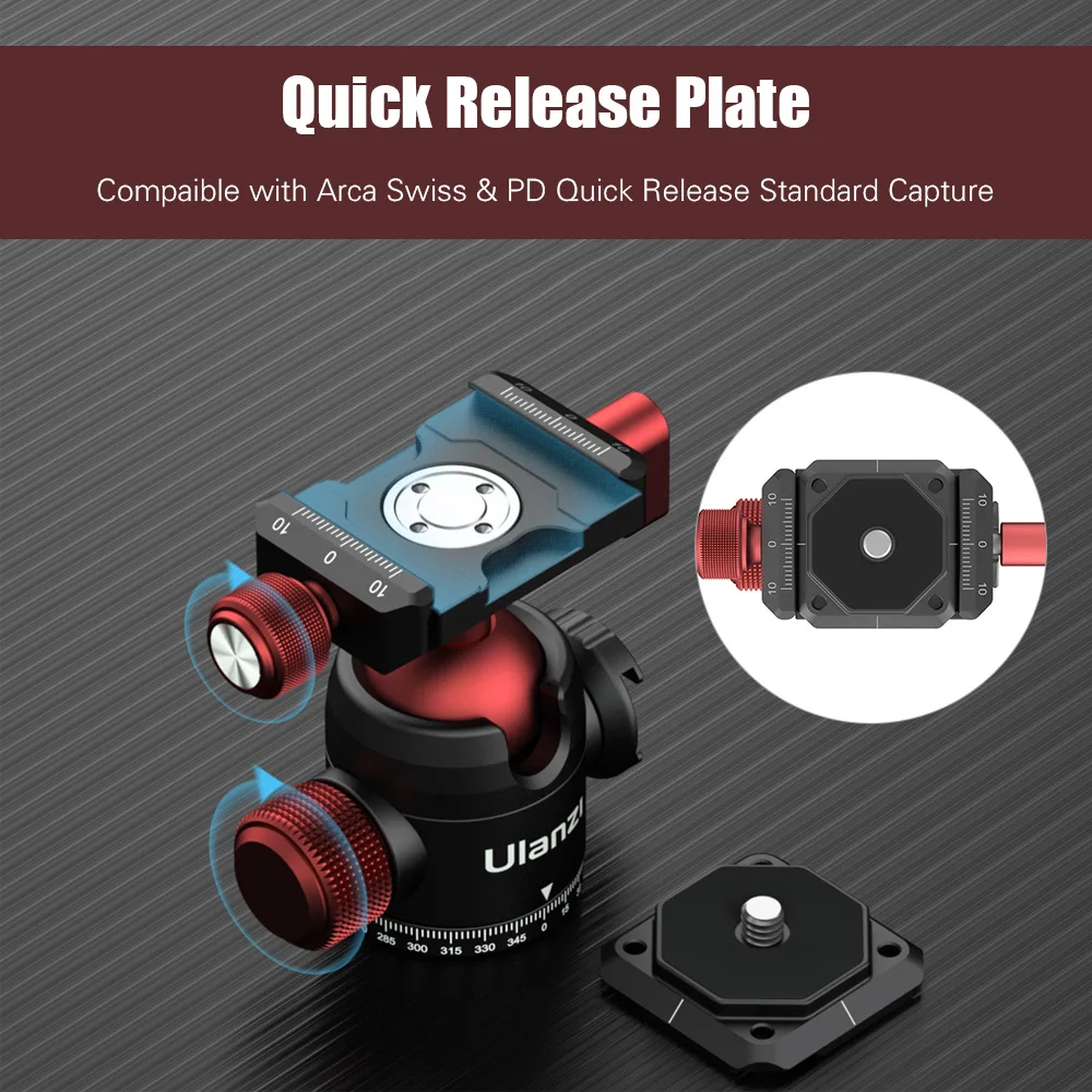 Мини шаровая Головка двойная панорамная регулировка на 360 ° с креплением