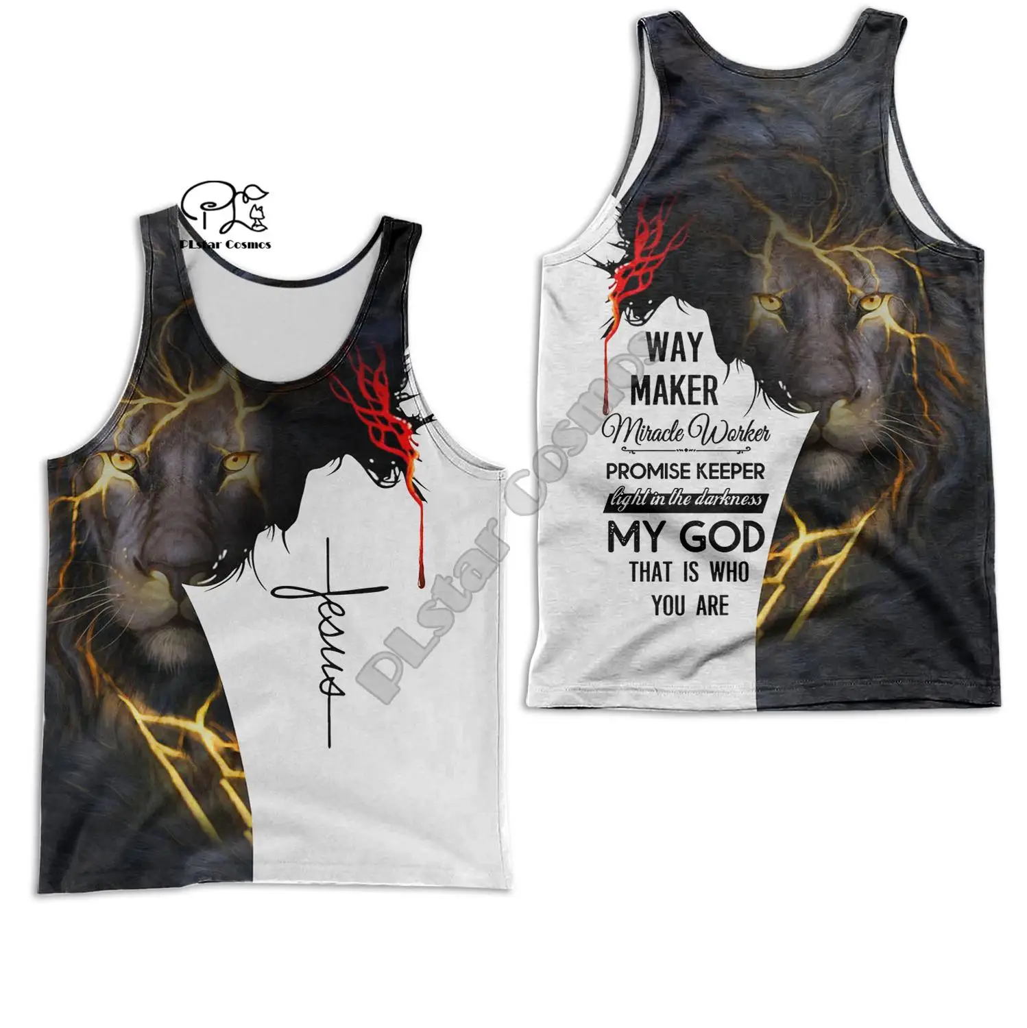 Повседневный забавный жилет унисекс PLstar Cosmos God в стиле ретро с изображением