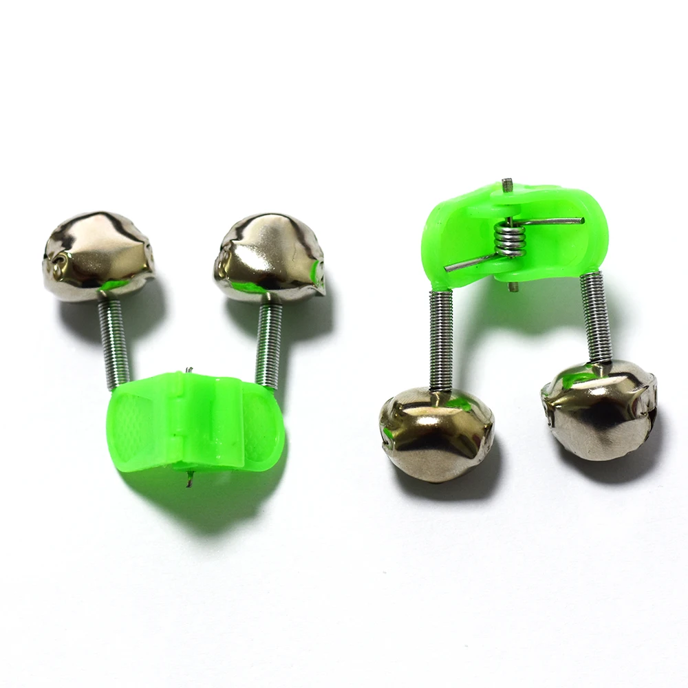 

PPGUN Fishing Rod Bell Rod 5pcs/lot Fishing Bite Alarms Clamp Tip Clip Bells Ring Green ABS Fishing Accessory Outdoor Metal