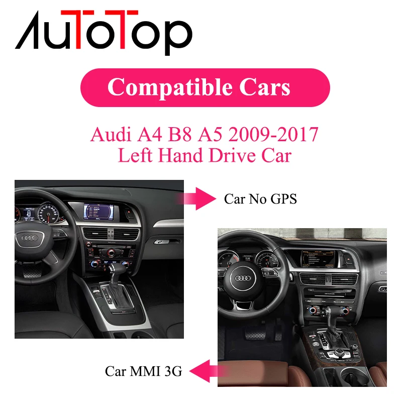 Автомагнитола AUTOTOP мультимедийный проигрыватель 2din на платформе Android 10 для A4 A5 S4 S5