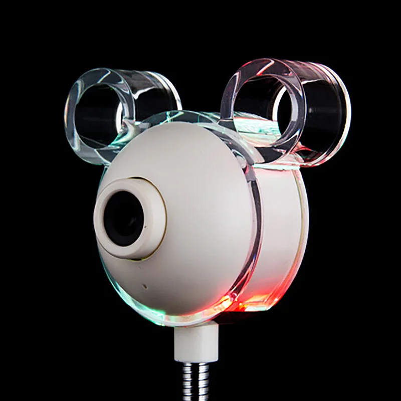 

Computer Camera, Desktop Notebook with Microphone Built-in Colorful Breathing Light USB Home Video Live Camera