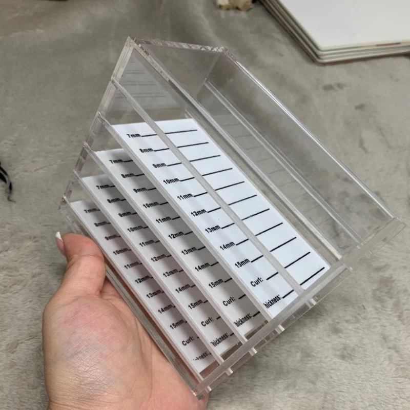 5 слоев прозрачного ресниц коробка для хранения макияжа Дисплей контейнер