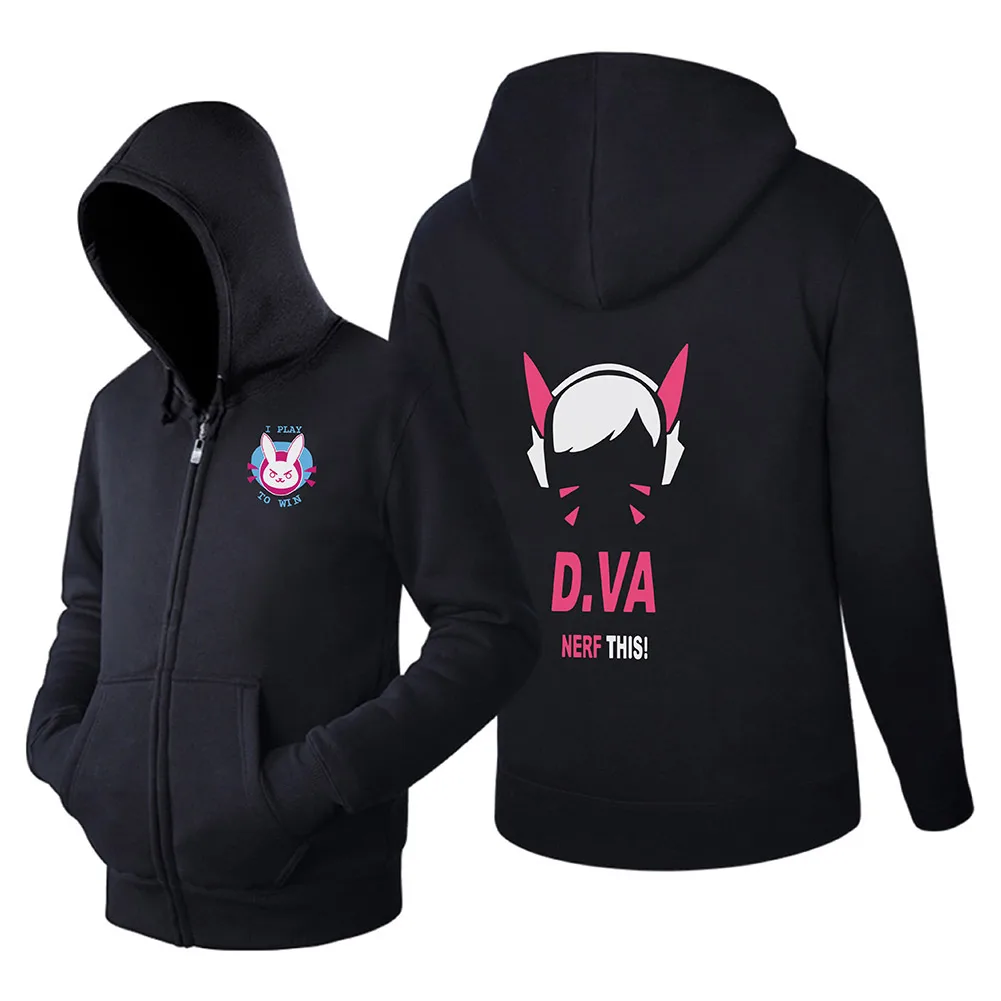 Толстовка OW DVA для косплея толстовка Genji с капюшоном и принтом на Хэллоуин