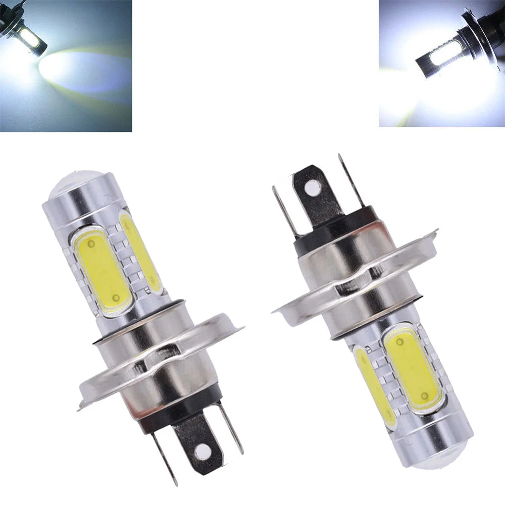 

1 Pc H4 9003 6000K High Power COB LED White Bulb Hi/Low Adjustable Beam For Car Motorcycle Headlight Bright Universal