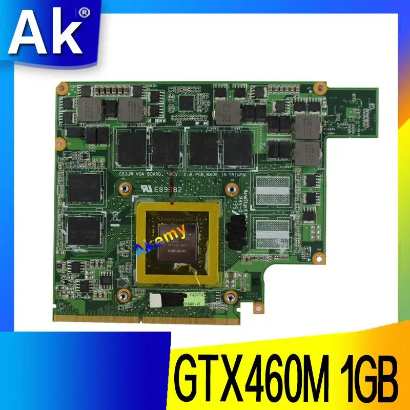 AK G53JW N11-GS-A1 GTX460M 1 ГБ графическая карта GPU для ASUS G73SW G53SW G53SX VX7 VX7S GTX 460 материнская