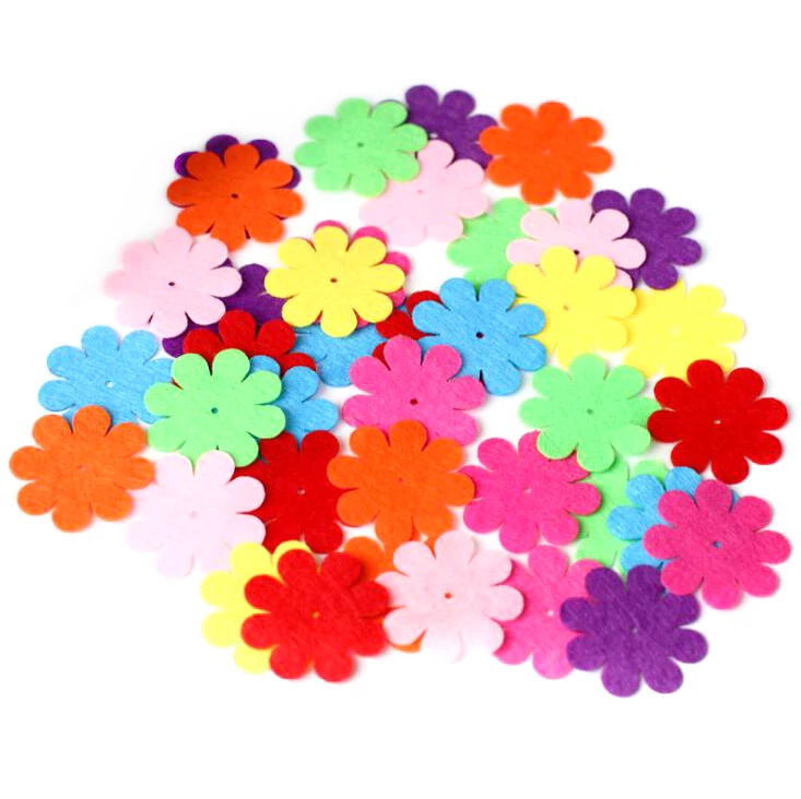 8 Petals Flower 80 шт., креативные Нетканые цветочные нашивки, Детские материалы ручной работы, рисунок лепестков, Детские нашивки, швейные игрушки, DIY стикер GYH - Цвет: 8 Petals Flower