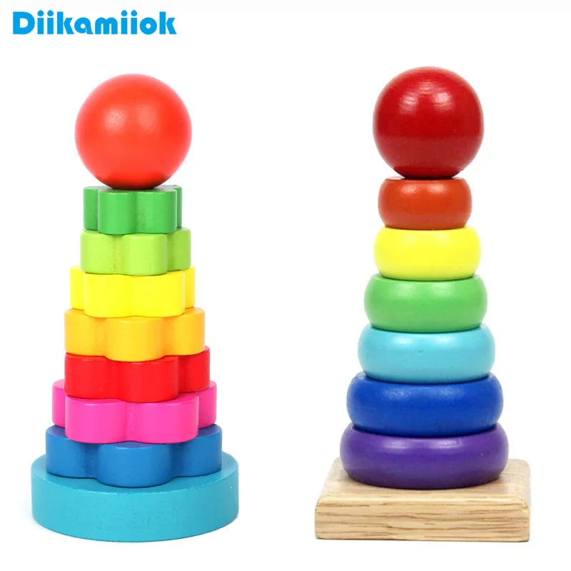 Детские деревянные блоки в форме стафина Обучающие Развивающие игрушки для