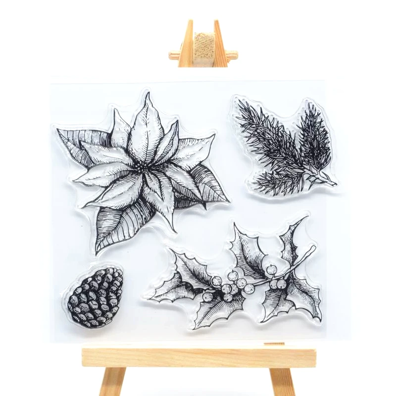 

Прозрачный штамп в виде сосновой шишки для украшения открыток и скрапбукинга, прозрачный штамп на день рождения