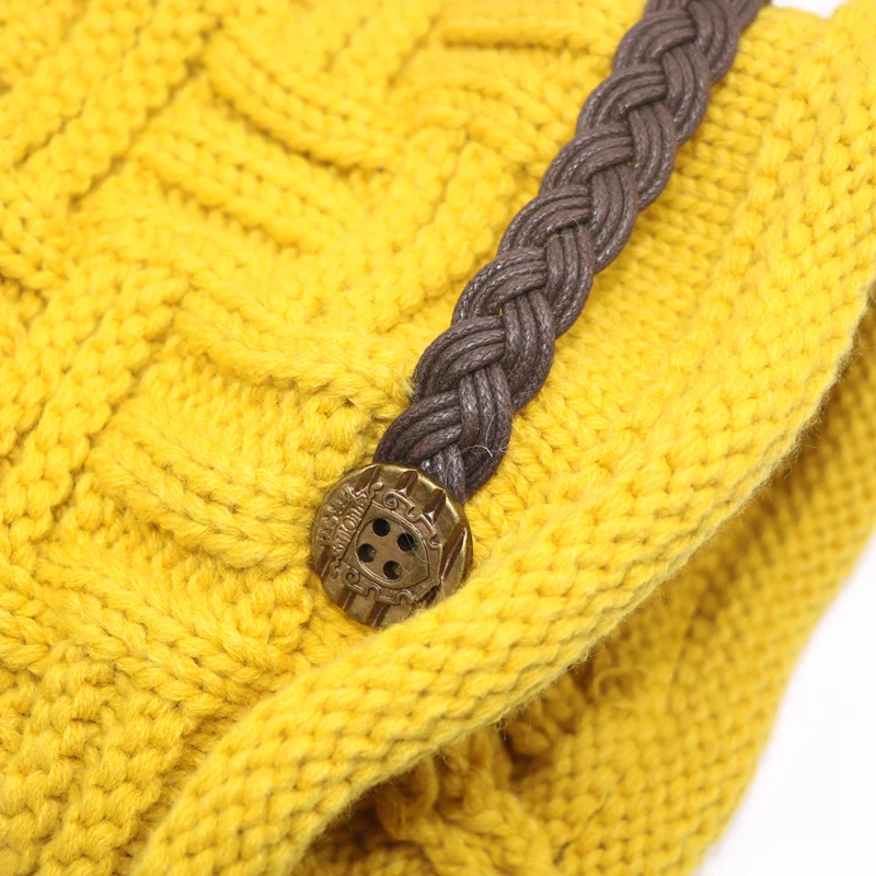 

Fashion Female Woman Girls Knitted Skullies Beanie Hat Winter Warm Skullies Bonnet Cap Casual Solid Color Gorros Braid Bonnet