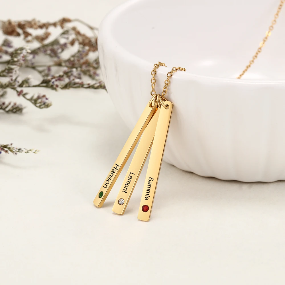 Ожерелье с вертикальной подвеской камнем талисманом золотого цвета из