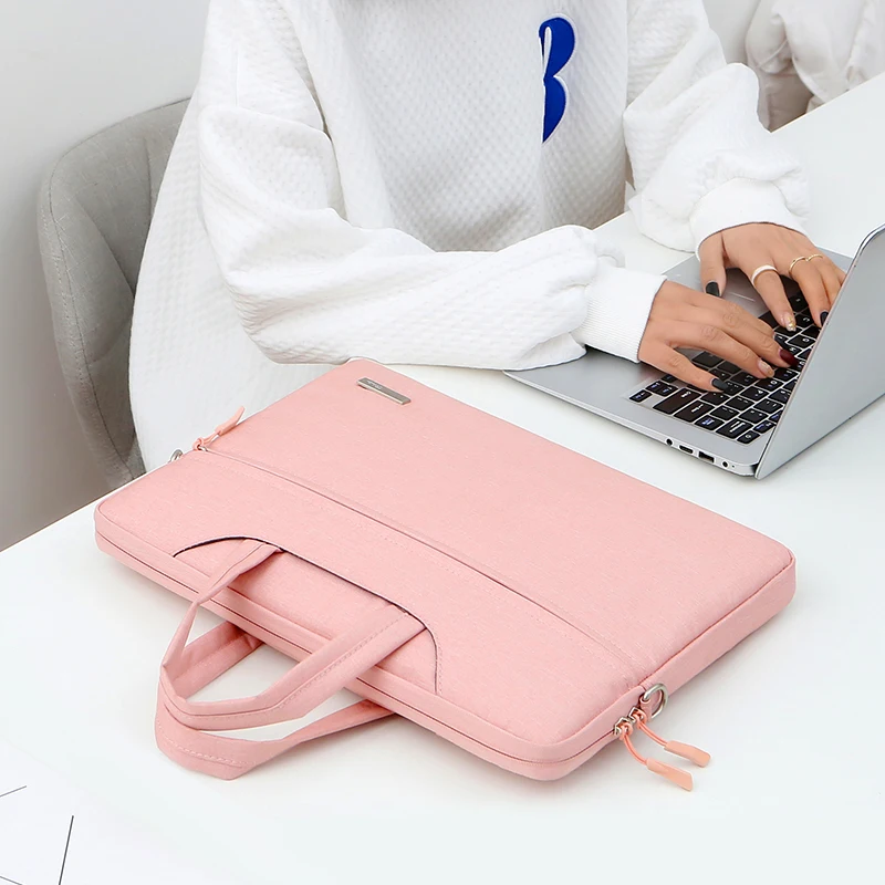 laptop bag 13 3 15 6 14 inch waterproof notebook bag sleeve for macbook case m1 air pro 13 15 huawei shoulder handbag briefcase free global shipping