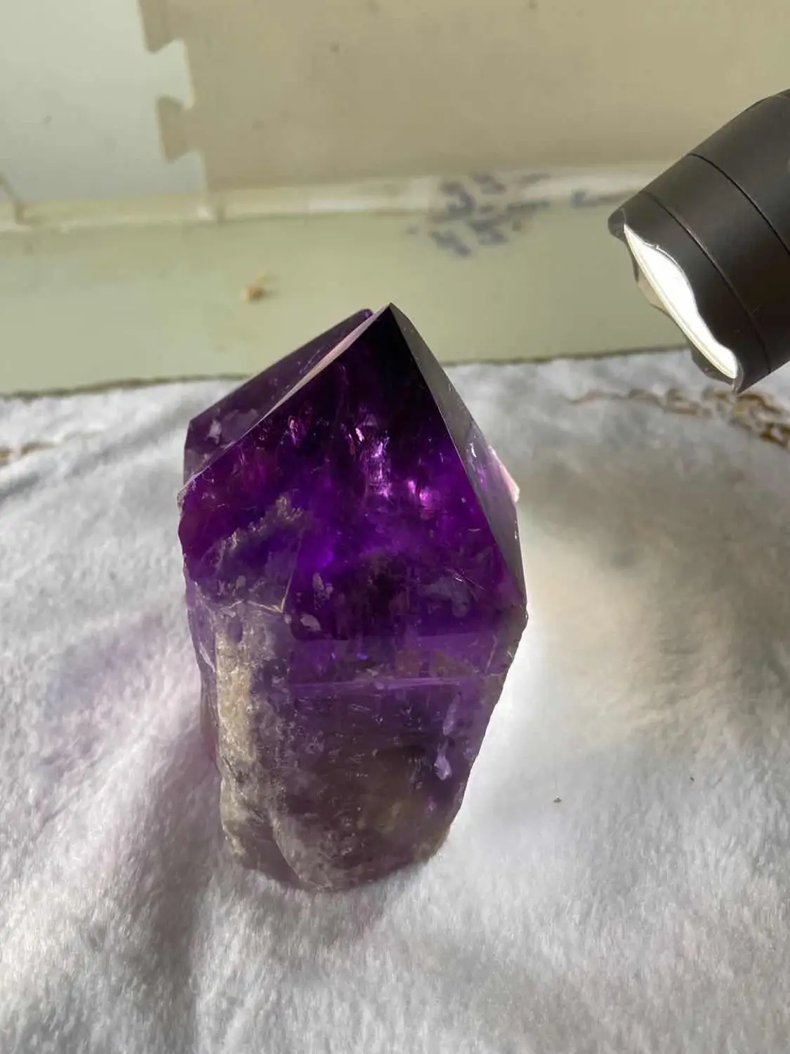1.09kg RARE !!! AAA+Natural Brazil Amethyst Quartz Crystal Double Points Specimen Polished Reiki Healing | Дом и сад