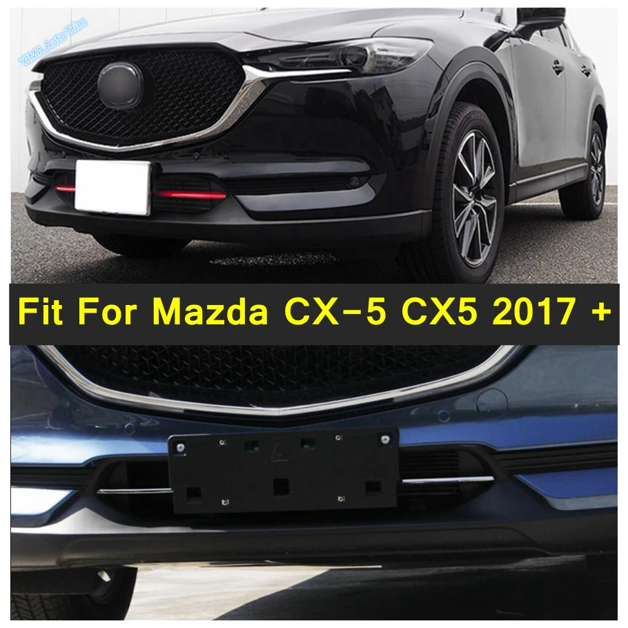 

Lapetus Car Chrome Front Bumper Lower Grille Grill Molding Cover Trim ABS Fit For Mazda CX-5 CX5 2017 - 2022 Red Exterior Parts