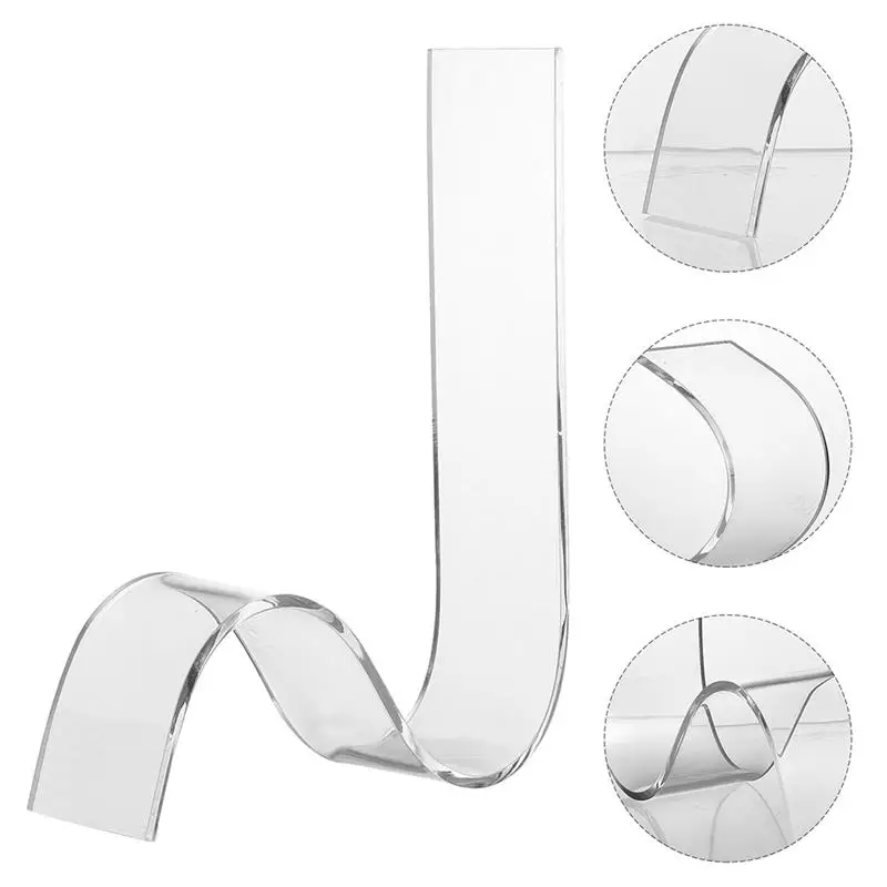 

3Pcs Shoe Display Stands S Shaped Acrylic Display Racks Sandal Storage Stands