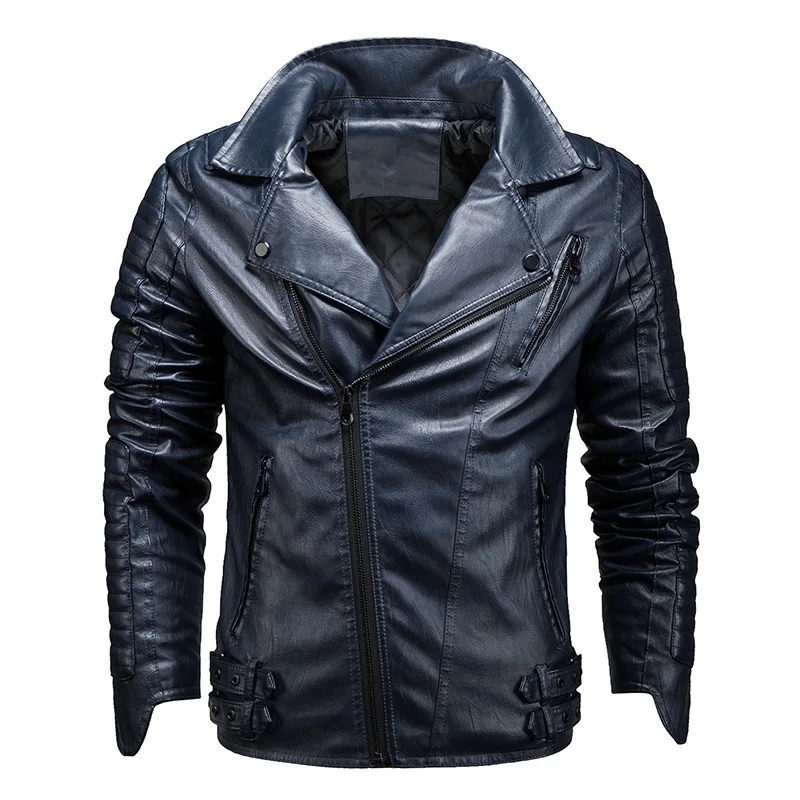 

Winter Coats for Men 2021 New Men's PU Leather Jacket Men's Coat Leather Coat