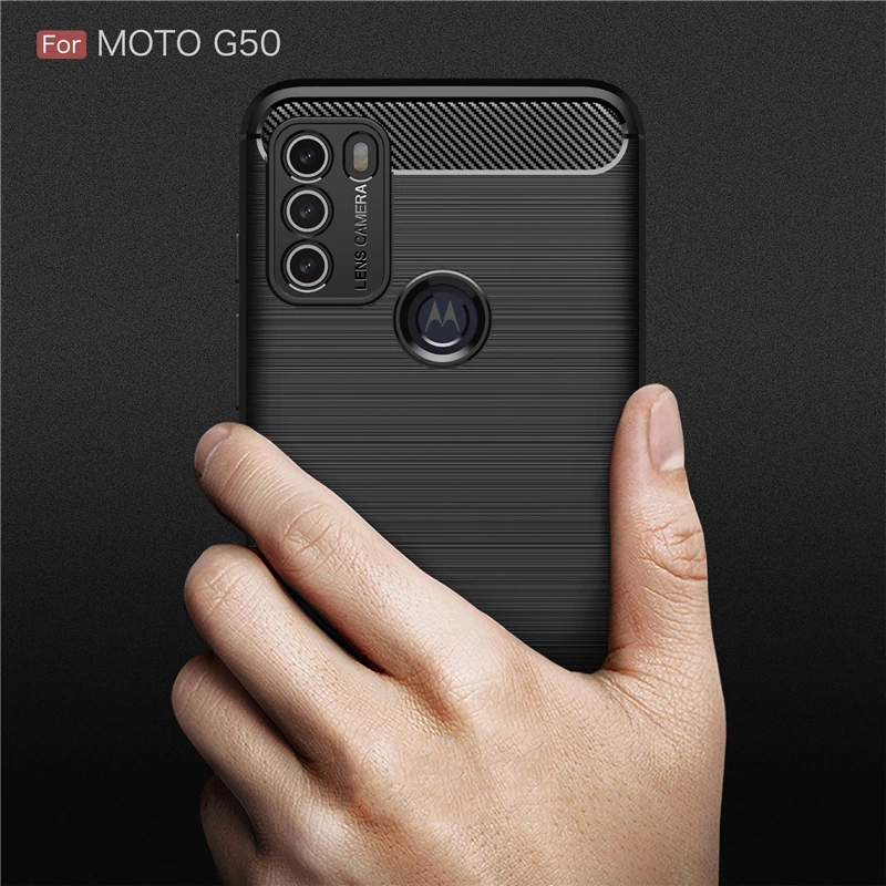 For Motorola Moto G50 Case Shell Business Soft TPU Fundas Rubber Protective Phone Case For Moto G50 Cover For Motorola G50