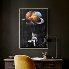 Мультяшный космический астронавт, холст, картина, Вселенная, планеты, постер, домашний декор, картина, настенные художественные фотографии для гостиной
