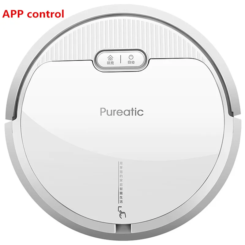 Pureatic V2-3 1500Pa Роботизированный пылесос с автоматической зарядкой, мощная двусторонняя щетка, домашний робот, коллектор, приложение, контрольная машина