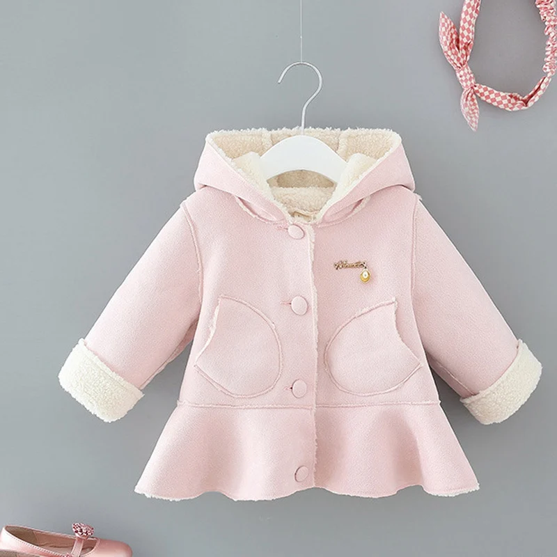 Теплая зимняя кашемировая замша принцесса Кардиган Пальто Верхняя одежда 2019 для