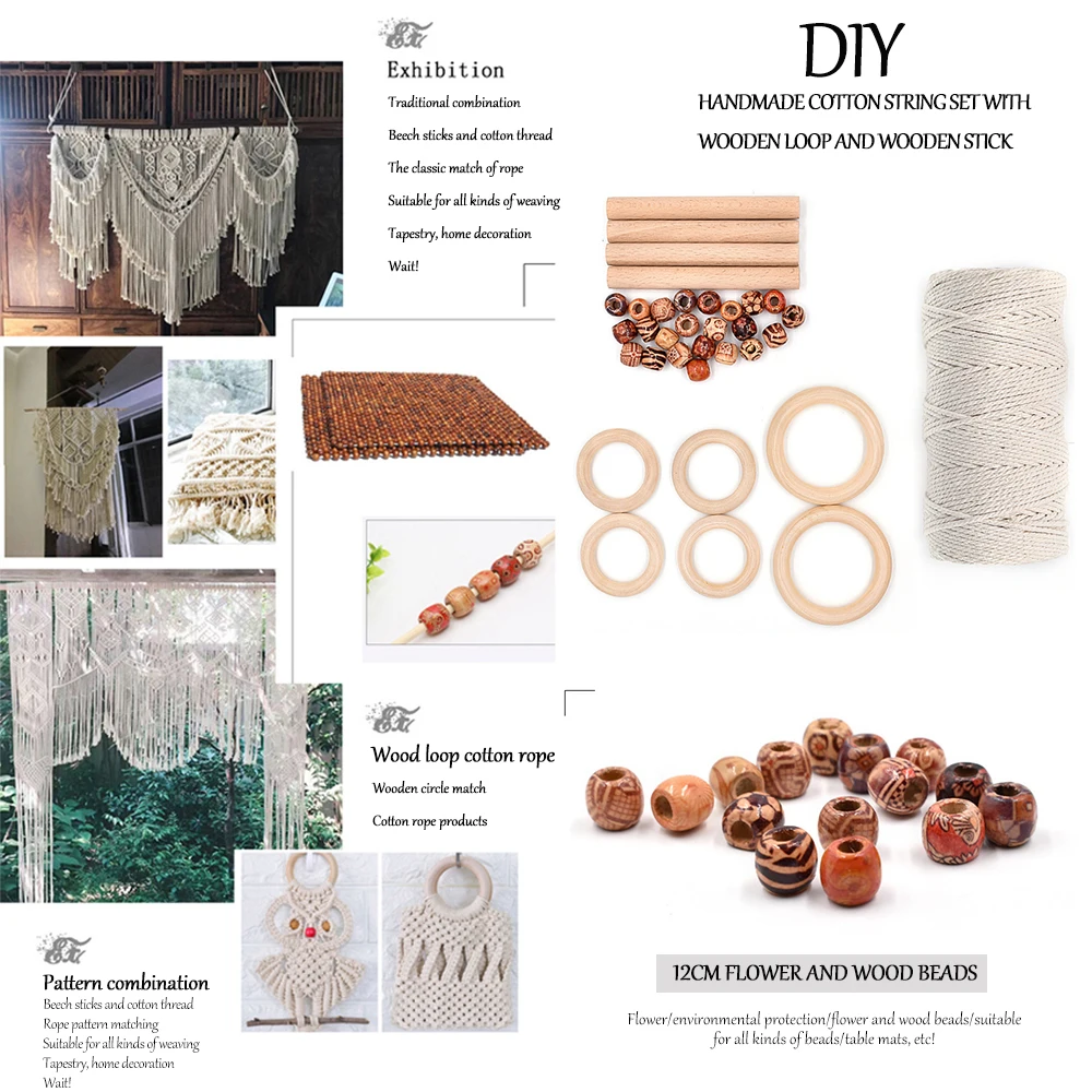 Настенная подвеска сделай сам домашняя настенная льняная веревка набор для