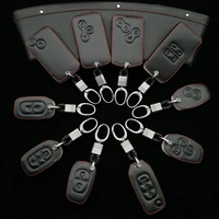new design leather car key cover for renault ridjar megane capturer 2 3 4 rs koleos logan case keychain protect shell