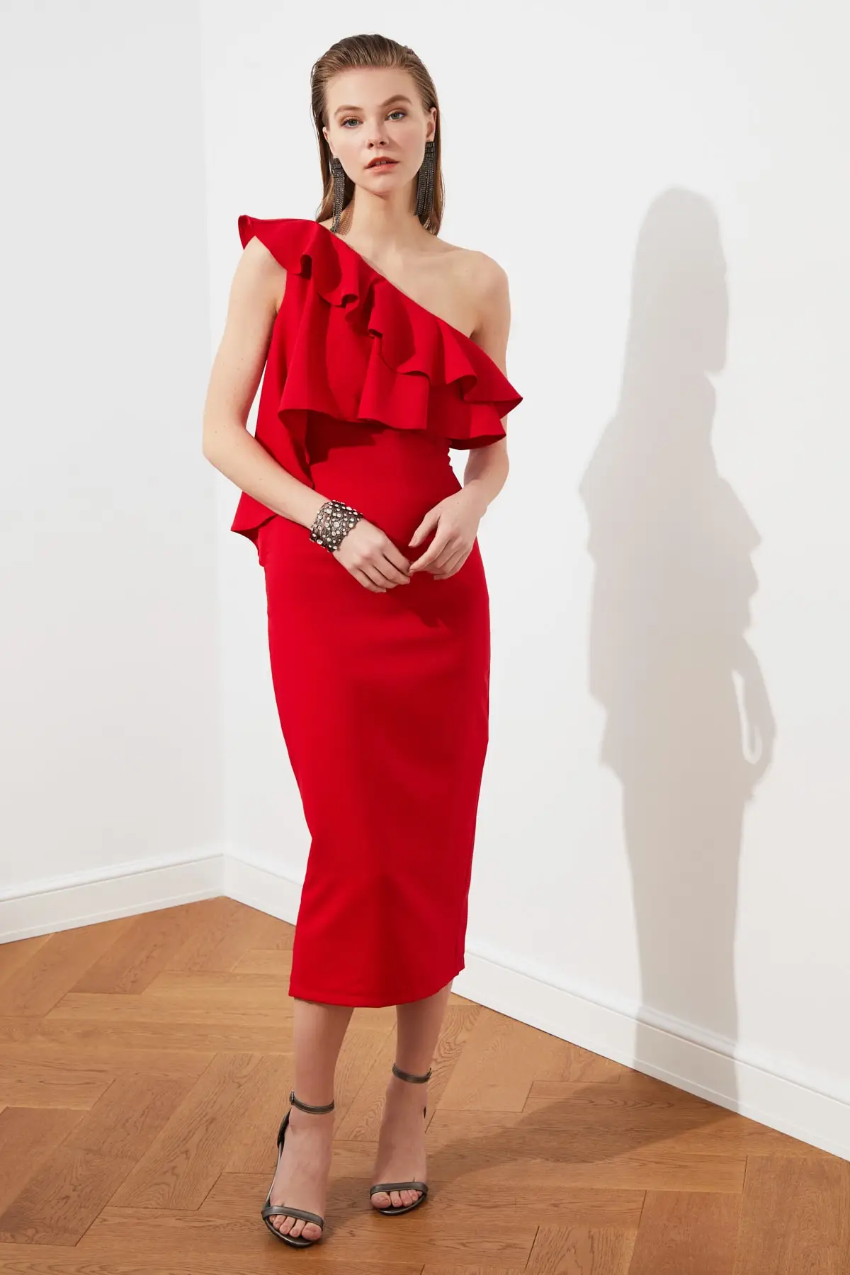 Платье с маховиком TPRSS20EL1482|Женские платья| |