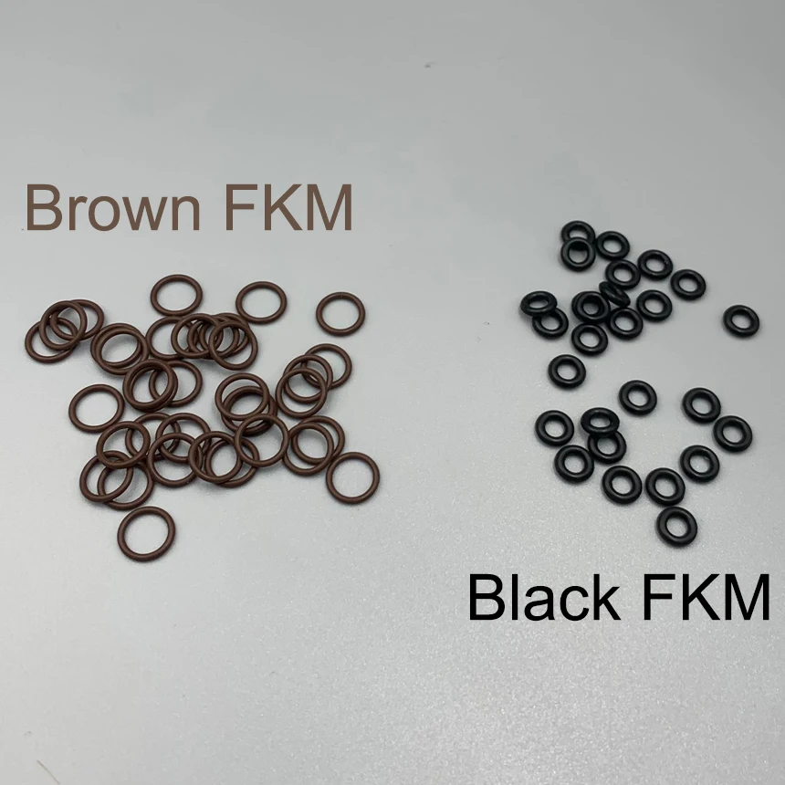 8,75mm 9mm 9,25mm 9,5mm 10mm 10,6mm de diámetro interior de 1,8mm de espesor negro marrón FKM FR Fluororubber arandela de sellado O anillo de junta