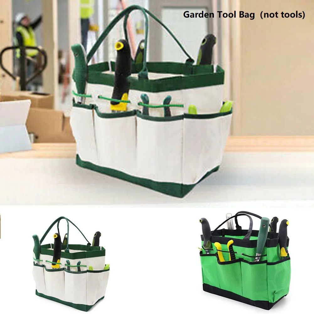 Сумка для инструментов садовый Органайзер из зеленой ткани Оксфорд 8 карманов