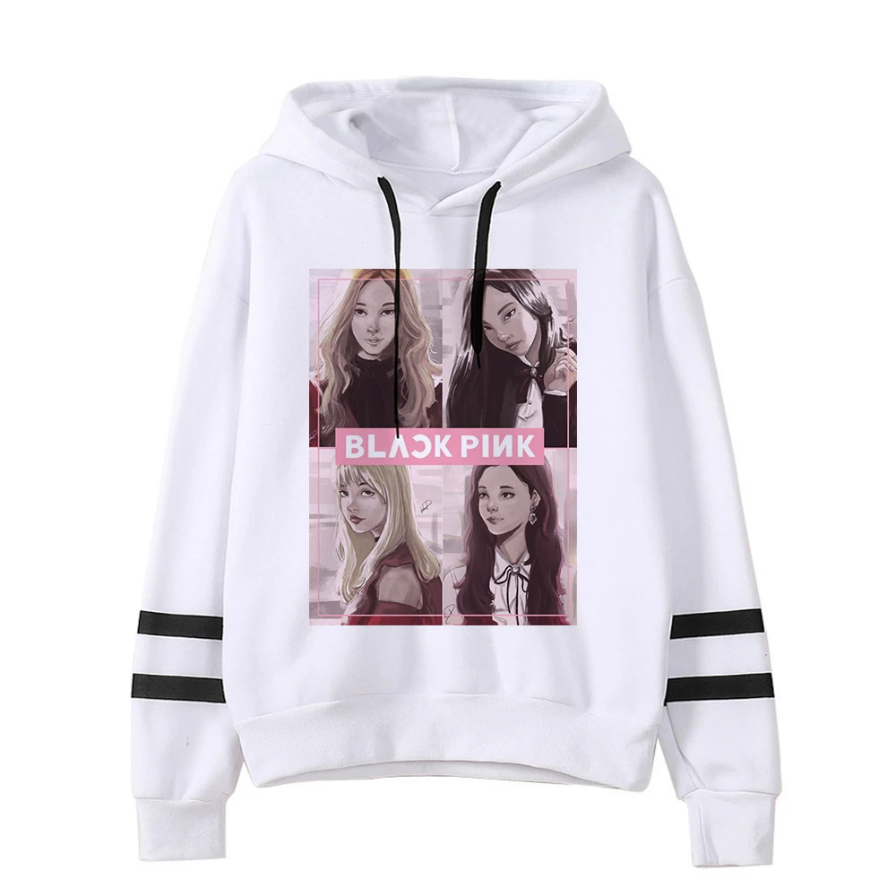 Blackpink Kill This Love Harajuku Толстовка для женщин Ullzang Jennie Rose Lisa Jisoo толстовка с героями мультфильмов осенне-зимняя теплая Женская толстовка с капюшоном - Цвет: 2