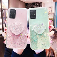 case for samsung galaxy a12 a52 case bling gling heart holder funda samsung a52s 5g a32 a72 a02s a42 a02 a01 cover shockproof