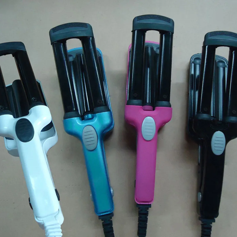 

Mini Ceramic Hair Curlers Iron Wave Wand 3 Barrels Iron Iron Flat Ceramic Hair Tools Professional Crimping Pliers Hair Curler Ha