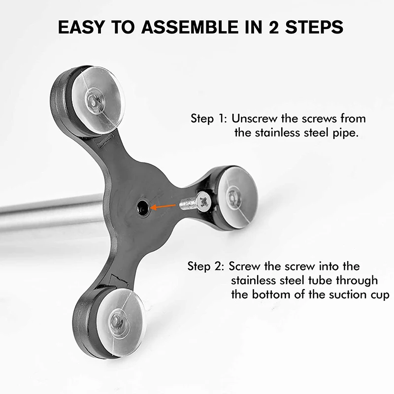 

2 Pcs Stainless Steel Paper Roll Holder Kitchen,Wall Mounted Paper Towel Bar Holder Suction Cup,Simple Stand Paper Towel